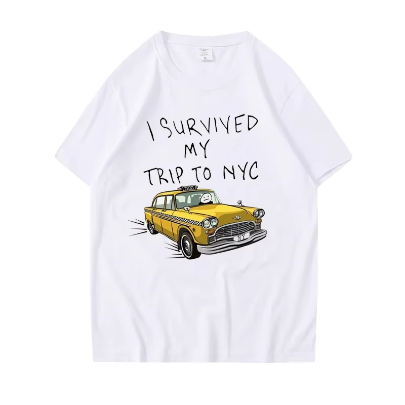 Street Fashion Nyc - 재미있는 티셔츠 남녀공용 뉴욕 여행에서 살아남았어요