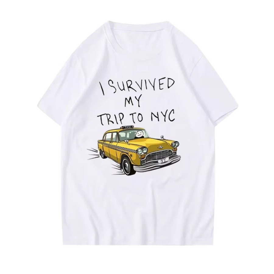 Street Fashion Nyc - 재미있는 티셔츠 남녀공용 뉴욕 여행에서 살아남았어요