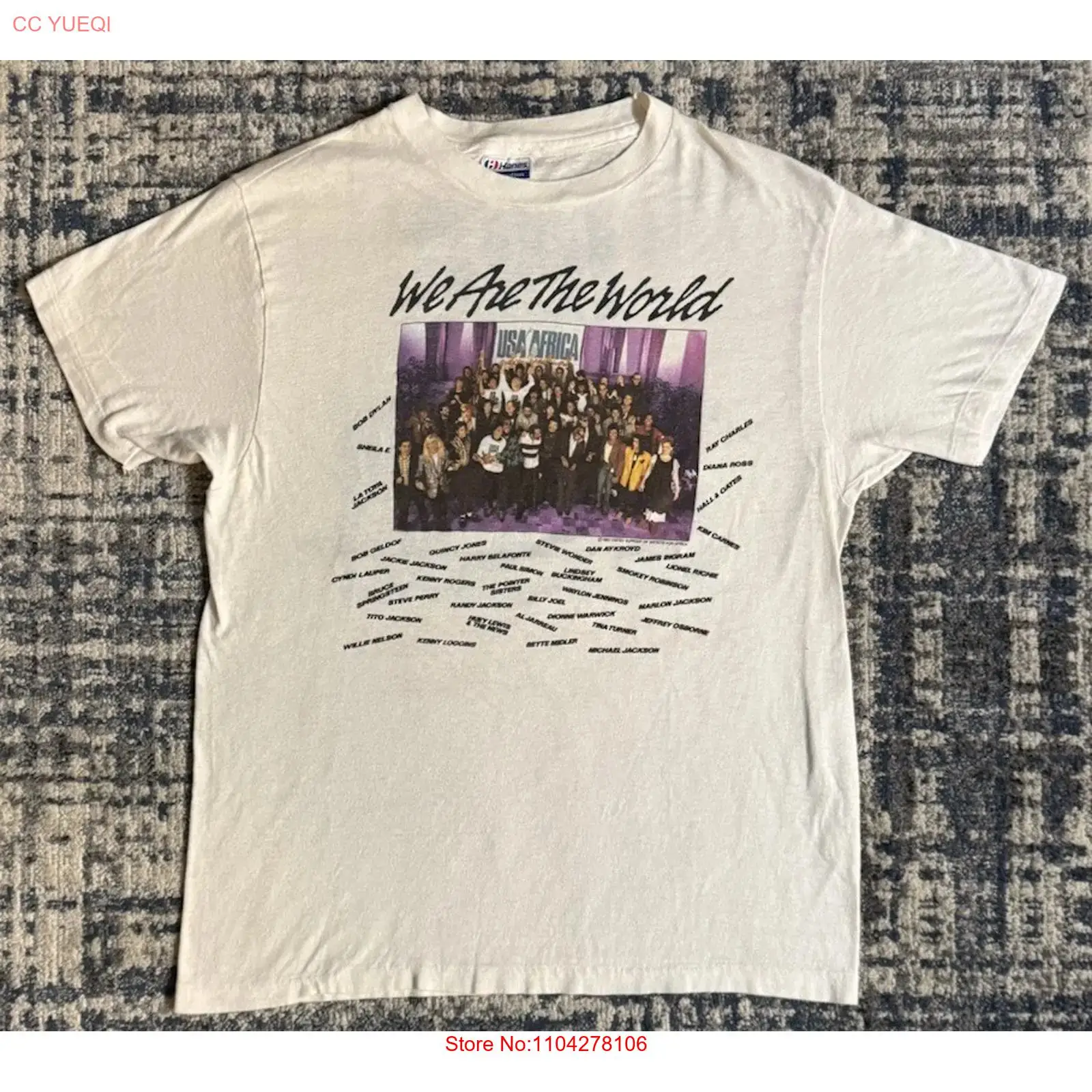 Street Fashion Usa - 빈티지 1985 위아더 월드 USA 포