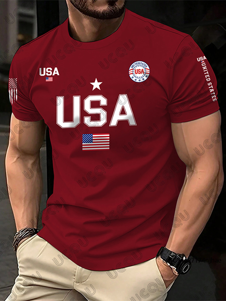 2026 새로운 미국 국기 그래픽 남성 서핑 티셔츠 여 - Street Fashion Usa 리뷰 및 가격
