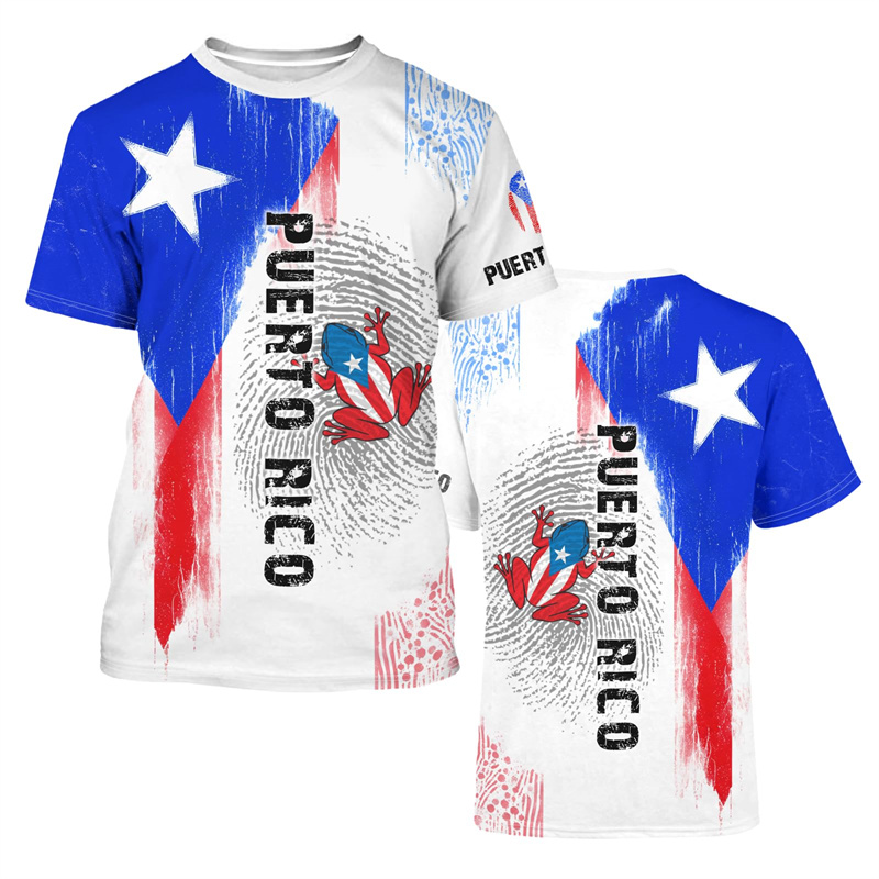 2025 푸에르토리코 국기 그래픽 티셔츠, 하라주쿠 패 - Street Fashion Usa 리뷰 및 가격