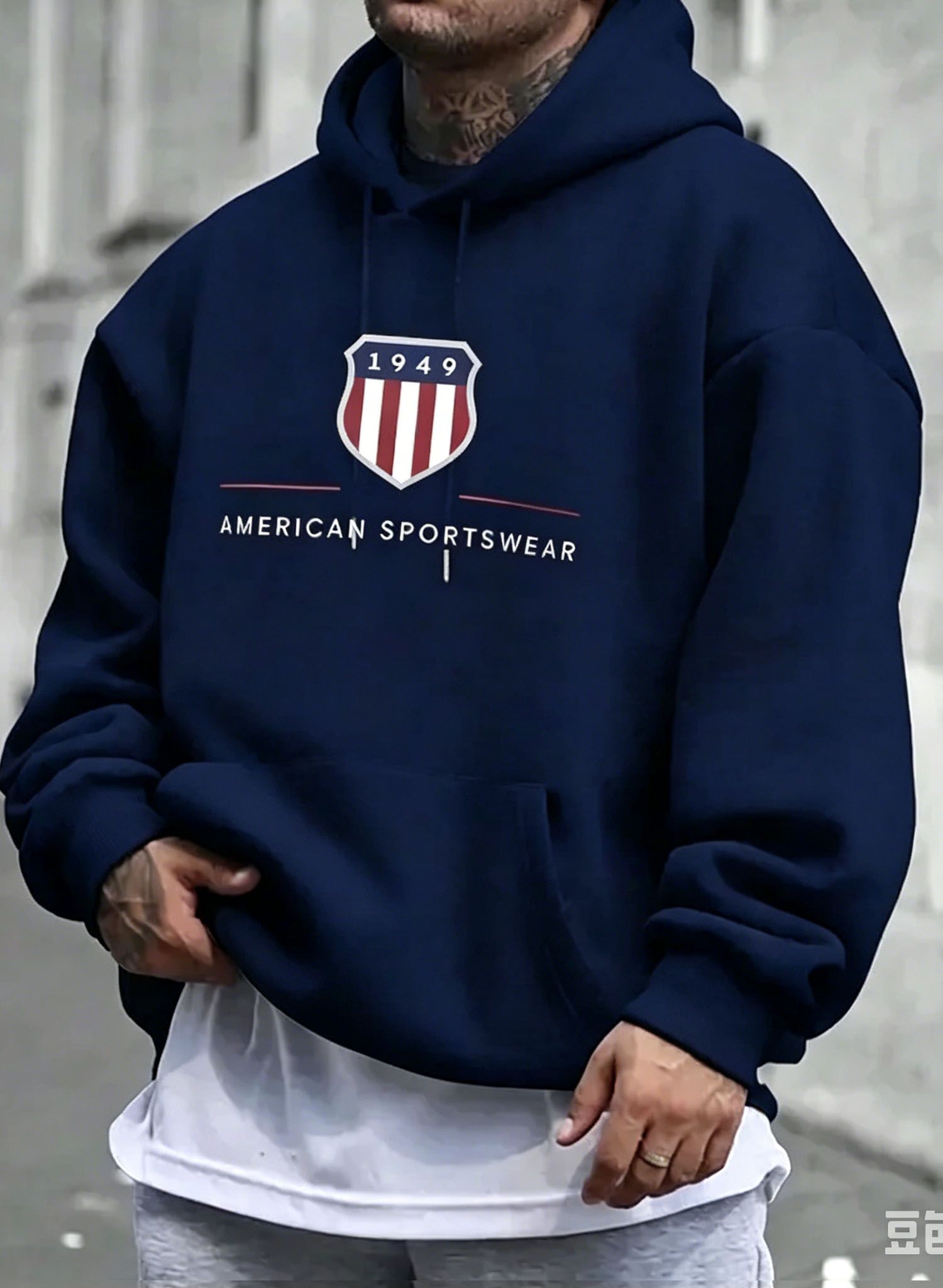 남성 운동복 1949 쉴드 그래픽 후디 캐주얼 긴팔 풀 - Street Fashion Usa 리뷰 및 가격