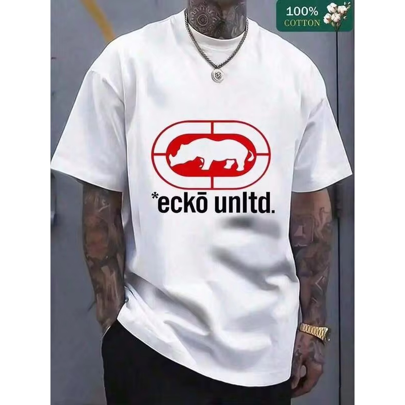 트렌디한 의류 Ecko Unltd 패턴 티셔츠 - 패셔 - Street Fashion Essentials 리뷰 및 가격